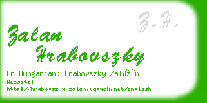 zalan hrabovszky business card